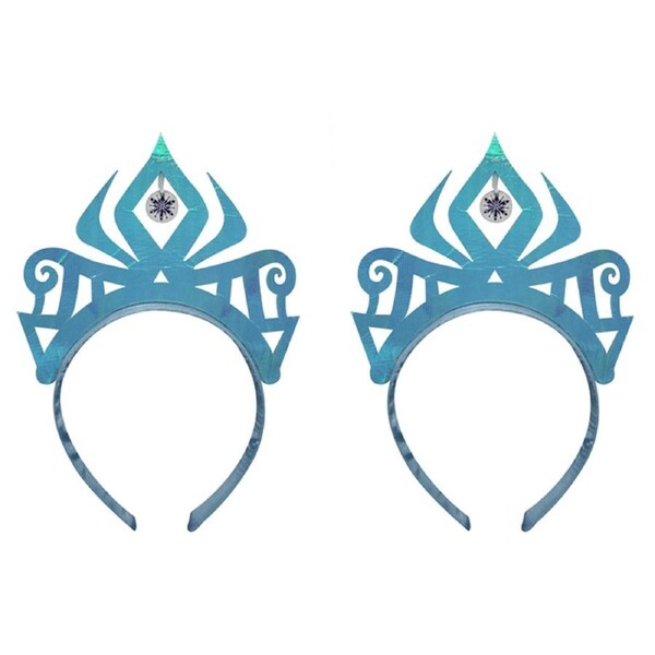 2x Disney Frozen Elsa Iridescent Plastic Headband Tiara Kids Costume Accessory