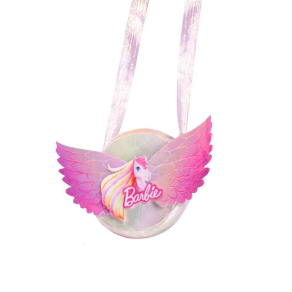Barbie Iridescent Foil Fabric Bag Kids/Children Costume Party Accessory Pink