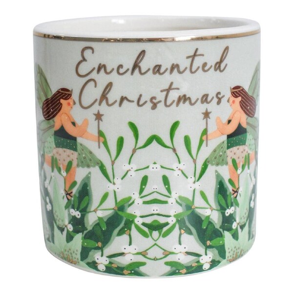 Ceramic/Wax 9.5cm Scented Tealight Candle Enchanted Christmas Home Fragrance