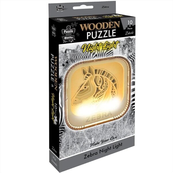 Wooden Night Light Puzzle Zebra