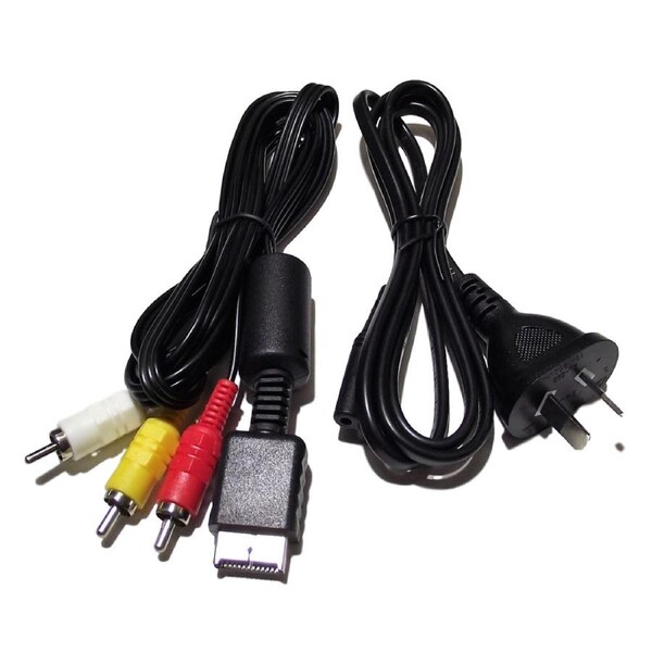 Playstation 2 PS2 AV Cables and Power Cord Lead *Brand New Aftermarket*