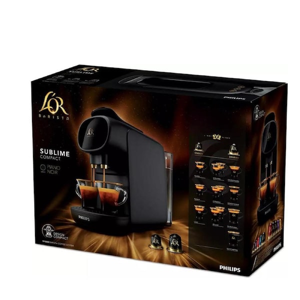 Philips L'or Barista Premium Capsule Espresso Machine 800ml Water Tank - Black