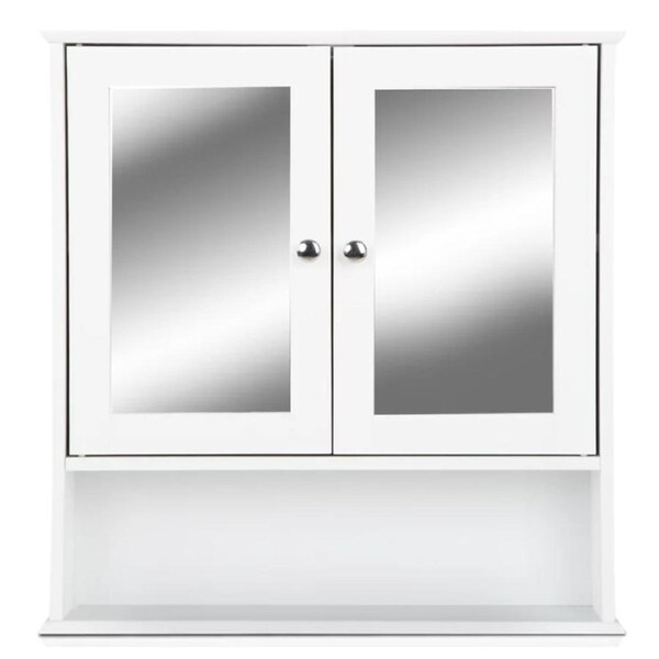Storage Cabinet With Mirror Bathroom Tallboy 2 Door Shaving Medicine Cabinet