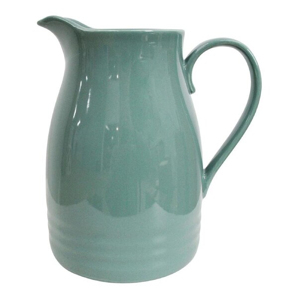Grove Bayleaf Ceramic 22cm Jug Water/Juice Milk Pitcher Decor Container Green