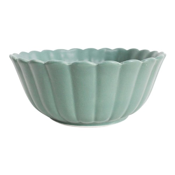 Belle Bayleaf 21cm Ceramic Soup Food Dish Bowl Round Serving Tableware Green