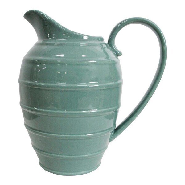French Bayleaf Ceramic 20.5cm Jug Water/Juice Milk Pitcher Decor Container Green