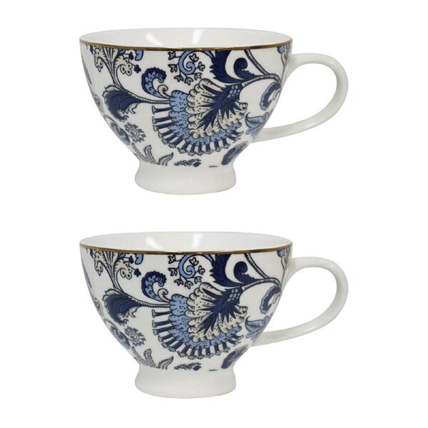 2x Royal Vintage Porcelain 13.5cm Coffee/Tea Cup w/ Handle Round Mug Tableware