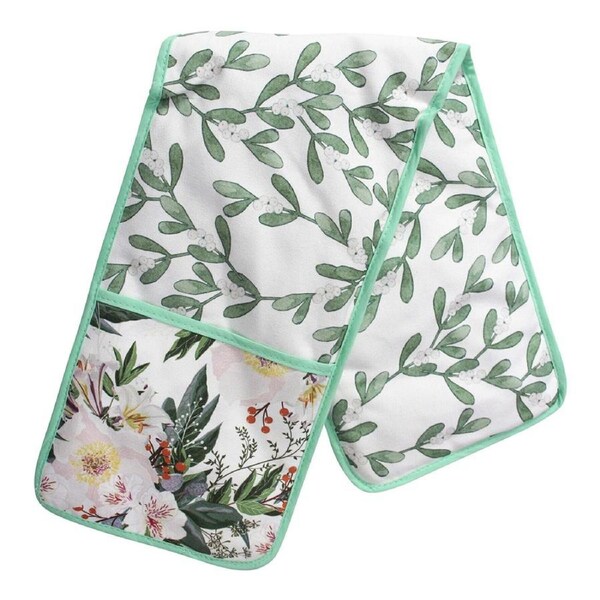 Cotton 80cm Double Glove Oven Mitt Home Kitchen Cooking/Baking Potholder Garden