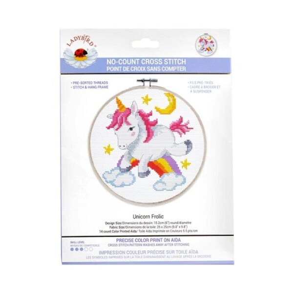 Ladybird No Count X Cross Stitch Unicorn Frolic Kit