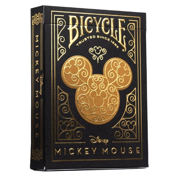 Bicycle Disney Mickey Mouse Black and Gold Playing Cards