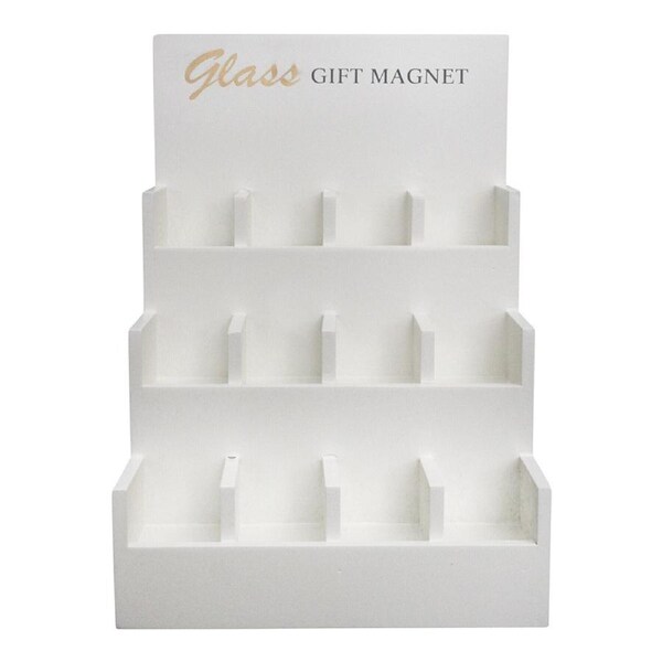 12-Compartment MDF Individual Display Box Magnet Home Storage Organiser White