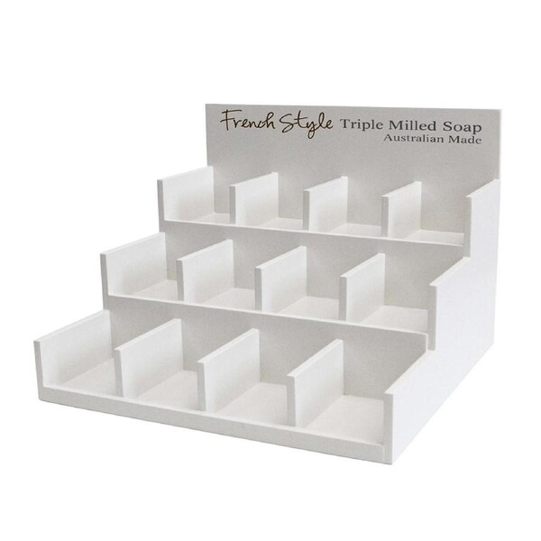 Wooden 41cm Soap Display Box Stand Storage Holder Home Room Organiser Neutral