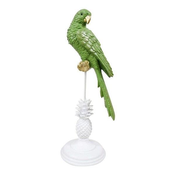 Resin/Metal 40.5cm King Parrot Jungle Home Decorative Tabletop Figurine Green