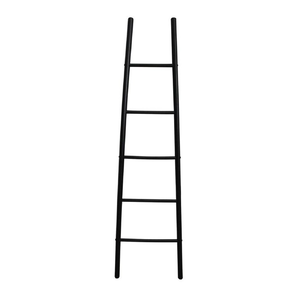 Wood 175cm Angle Ladder Home/Office Decorative Display Wall Stand/Hanger Black