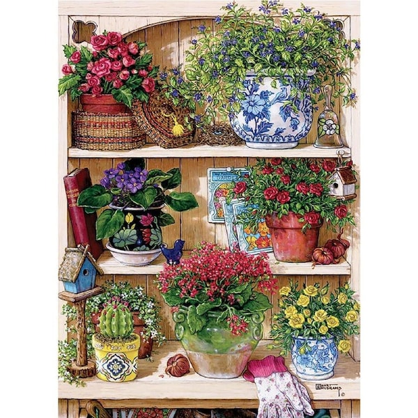 Cobble Hill - Flower Cupboard Puzzle 500pc