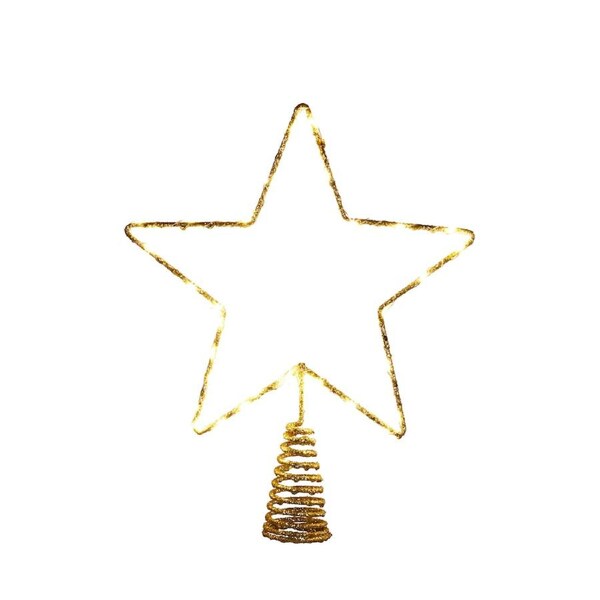 Lights Star Shape Tree Topper 33cm