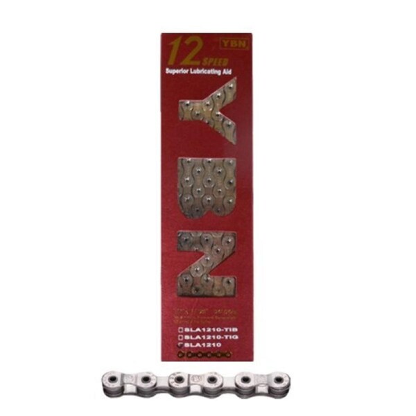 YABAN CHAIN - 12 SPEED SLA - 1/2 X 11/128 X 126L - HOLLOW PIN 267G - SILVER