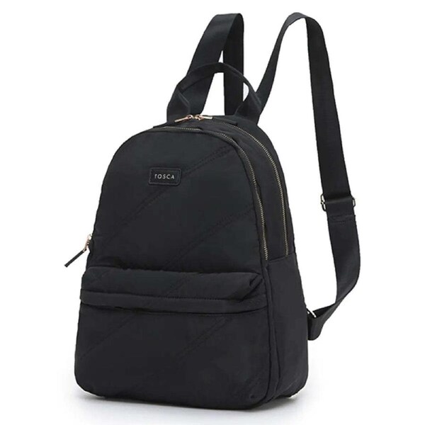 Tosca Harlow Laptop Backpack - Black Stitch