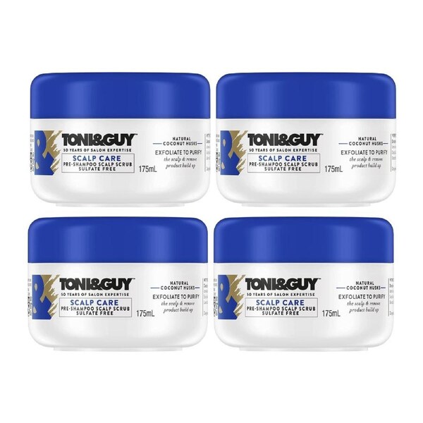 4x Toni & Guy Scalp Care Pre Shampoo Scalp Scrub 175mL