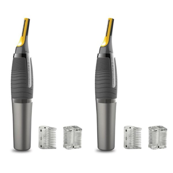 MicroTouch Titanium Max - 2 Pack + Includes 2 Comb Attachments - Trim, Shape And Remove Hair With Micro Precision For A Perfect Groom