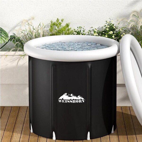 80X80CM Weisshorn Portable Ice Bath Tub Inflatable Folding Bathtub Spa Massage
