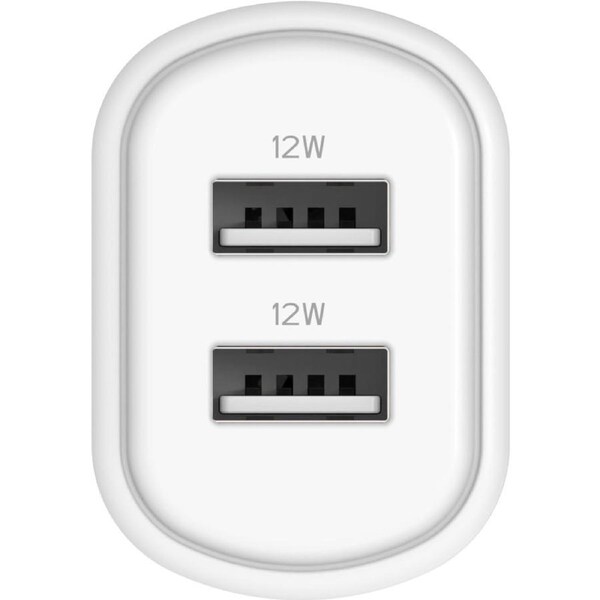 Cygnett 12W Dual USB-A Wall Charger - White