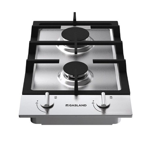 GASLAND chef Gas Cooktop GH30SF Stainless Steel 30cm Build-in 2 Burners Gas Hob