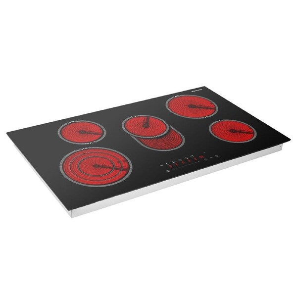 GASLAND CH90BF 90cm Ceramic Hob - New Slider Control & Keep-Warm Mode - 5-Zone 8500W - Scratch-Resistant Glass - Aussie Safety Certified