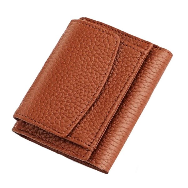 Small Wallets For Women - Compact Ladies Credit Card Holder With Coin Purse RFID- Caramel