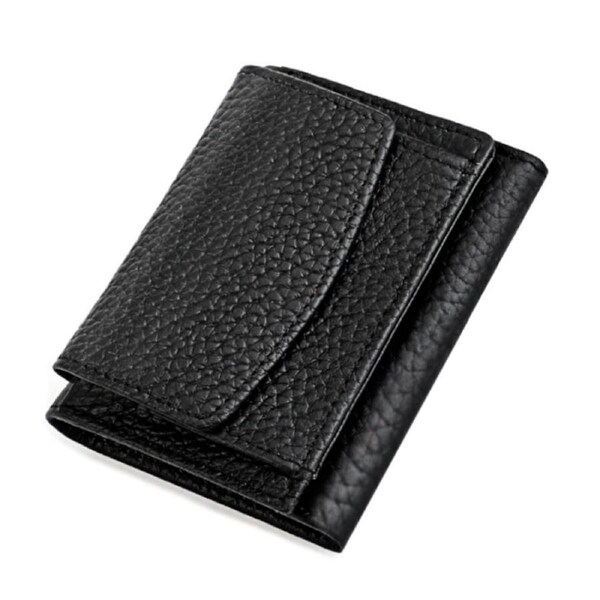 Small Wallets For Women - Compact Ladies Credit Card Holder With Coin Purse RFID- Black