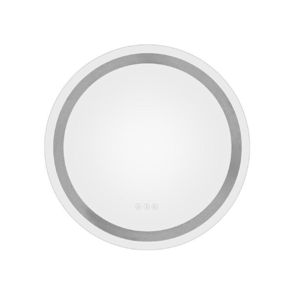 Bathroom Round Touch LED Light Anti-fog Makeup Mirror Wall Mount Decor Bluetooth 60cm