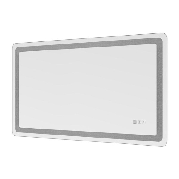 100x60CM Bathroom LED Light Makeup Wall Mirror Touch Anti-fog Bluetooth