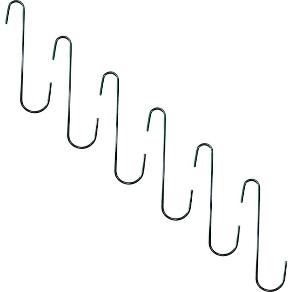 6x Northcote Pottery 45cm Hanging Plant Basket S Hook Powdercoated Steel Green