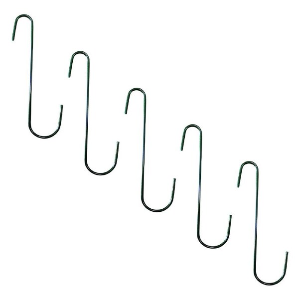 10x Northcote Pottery 10cm Hanging Plant Basket S Hook Powdercoated Steel Green