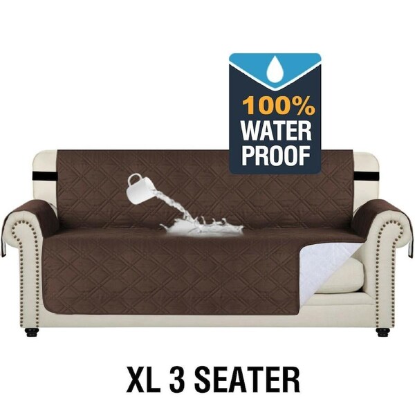 100% Waterproof Sofa Protector Cover Couch Covers for Dogs / Pets Sofa Covers Brown / 2 Seater/Love Seater