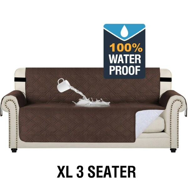 100% Waterproof Sofa Protector Cover Couch Covers for Dogs / Pets Sofa Covers Brown / XL Recliner