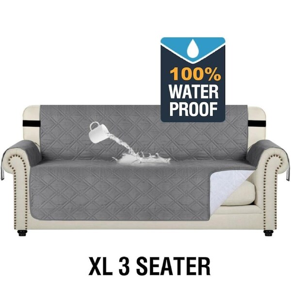100% Waterproof Sofa Protector Cover Couch Covers for Dogs / Pets Sofa Covers Grey / 1 Seater/ Arm Chair