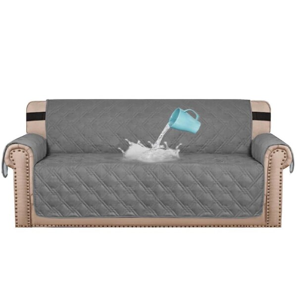 100% Waterproof Sofa Protector Cover Couch Covers for Dogs / Pets Sofa Covers Grey / 2 Seater/Love Seater