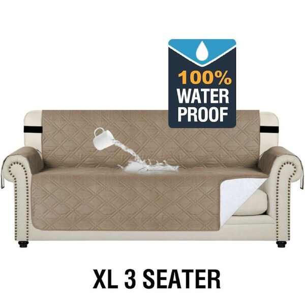 100% Waterproof Sofa Protector Cover Couch Covers for Dogs / Pets Sofa Covers Taupe / XL 3 Seater/ 4 Seater