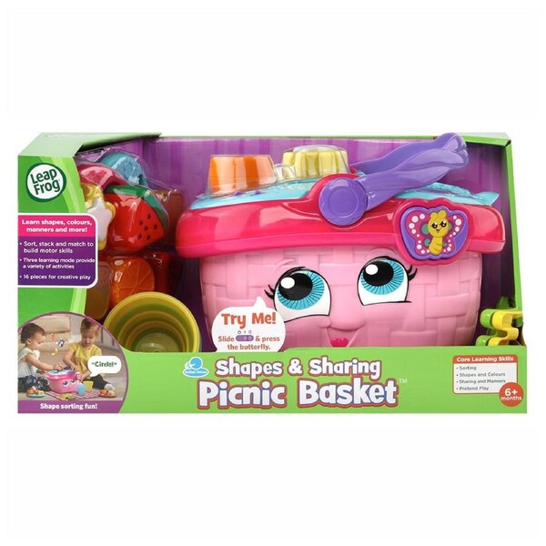 Leapfrog Shapes and Sharing Pink Picnic Basket