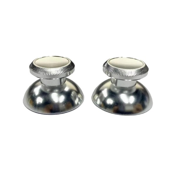 Pair of PS5 3D Rocker Metal Aluminum Caps Dual Sense Controller Silver