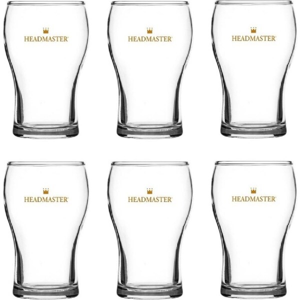 Headmaster Washington Nucleated Beer Glasses 425ml - Set of 6