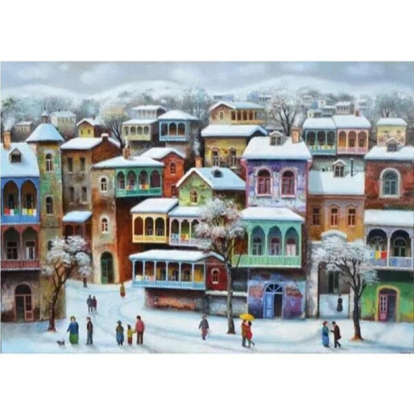 Magnolia - Snow in Old Tbilisi Puzzle 1000pc