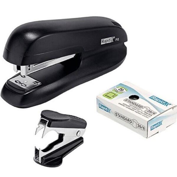 Rapid F6 Stapler Half Strip Value Pack Staples/Remover Black