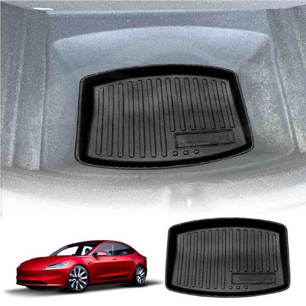 Tesla Model 3 Highland 2023-Onwards All-Weather Rear Well Liner Rear Trunk Toolbox Cargo Mat