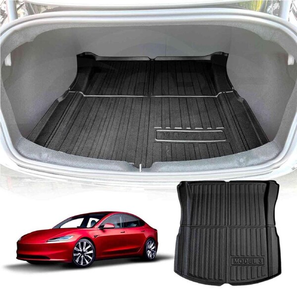 Tesla Model 3 Highland 2023-Onwards All-Weather Rear Trunk Cargo Mat Boot Liner Cover Luggage Tray