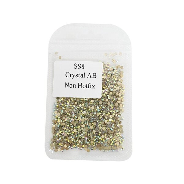 Rhinestones Diamond Crystal Glass AB Nail Art Flat Back Gems SS8 2.3mm 1440pcs