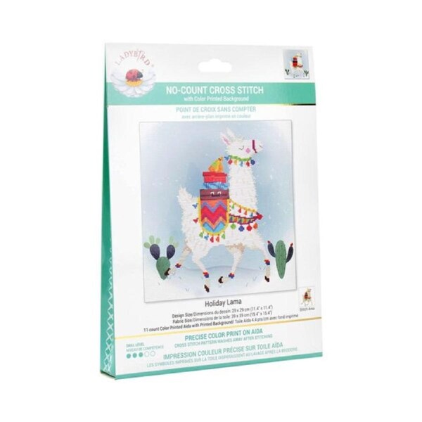 Ladybird No Count X Cross Stitch Holiday Lama Kit
