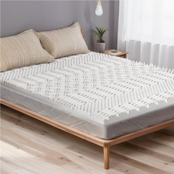 8cm 7 Zone King Memory Foam Topper Giselle White