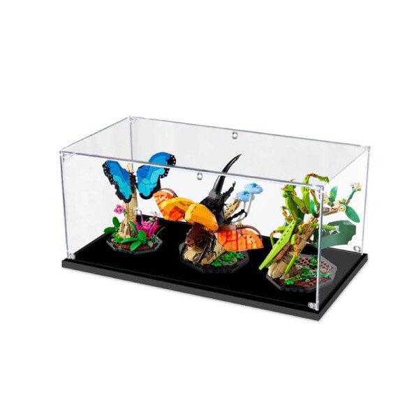 Acrylic Display Case for LEGO 21342 Ideas The Insect Collection Figure Storage Box Dust Proof Glue Free